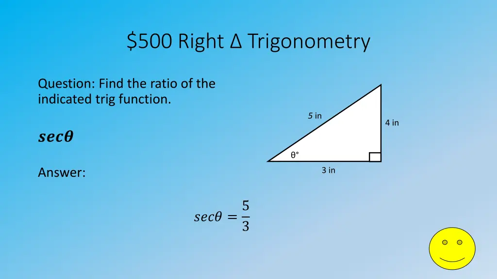 500 right trigonometry