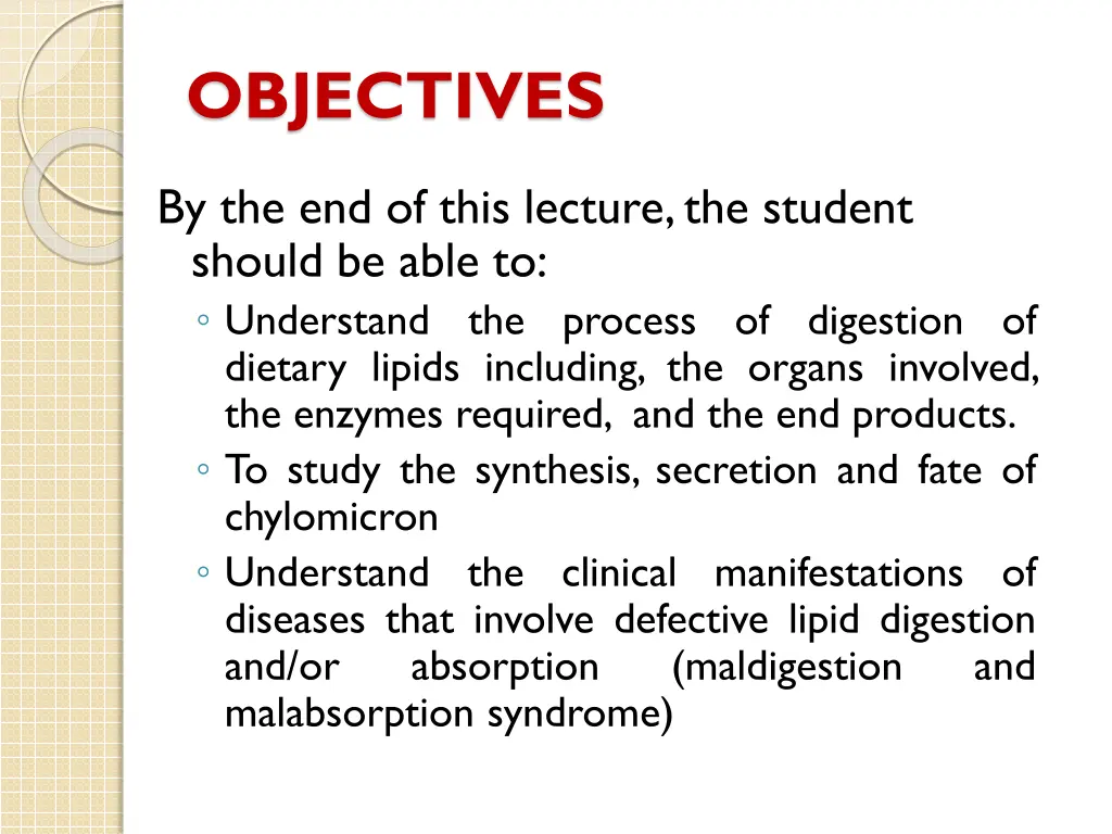 objectives
