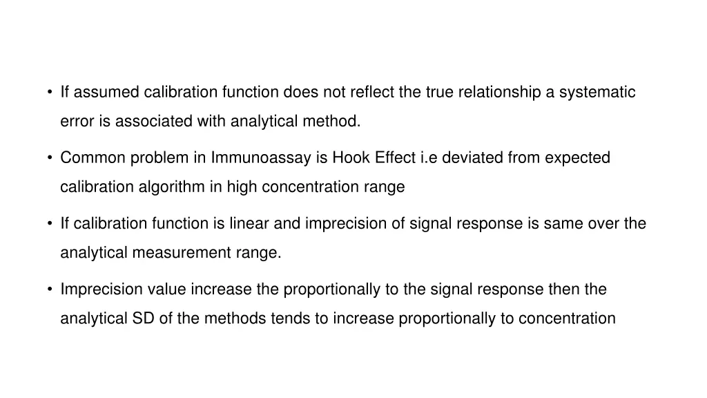 if assumed calibration function does not reflect