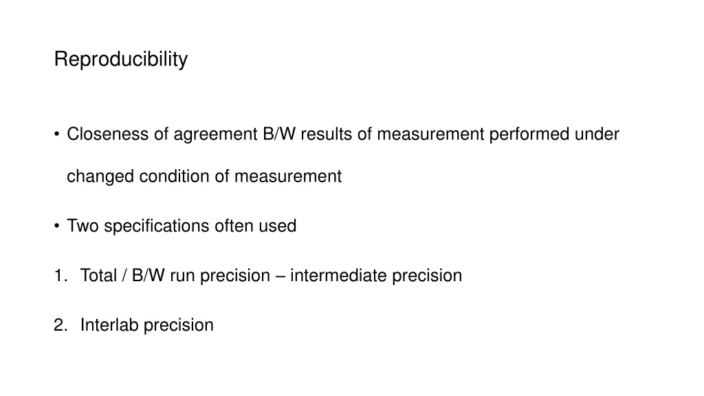 reproducibility