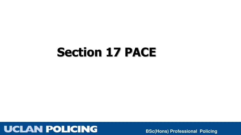 section 17 pace