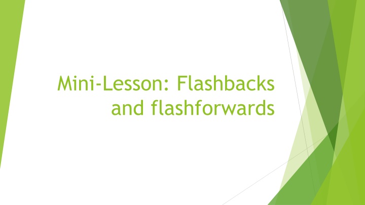 mini lesson flashbacks and flashforwards