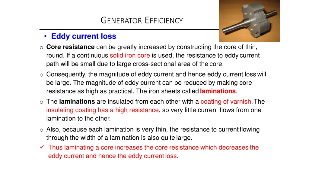 g enerator e fficiency 4