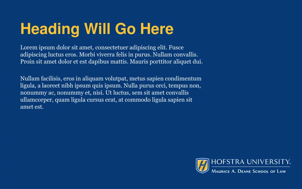 heading will go here