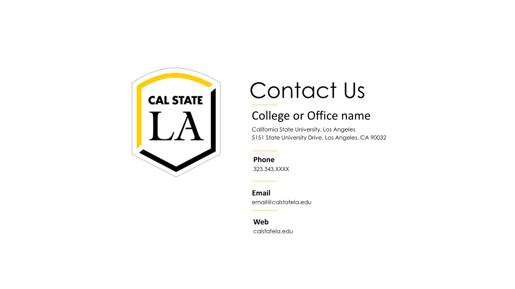 contact us