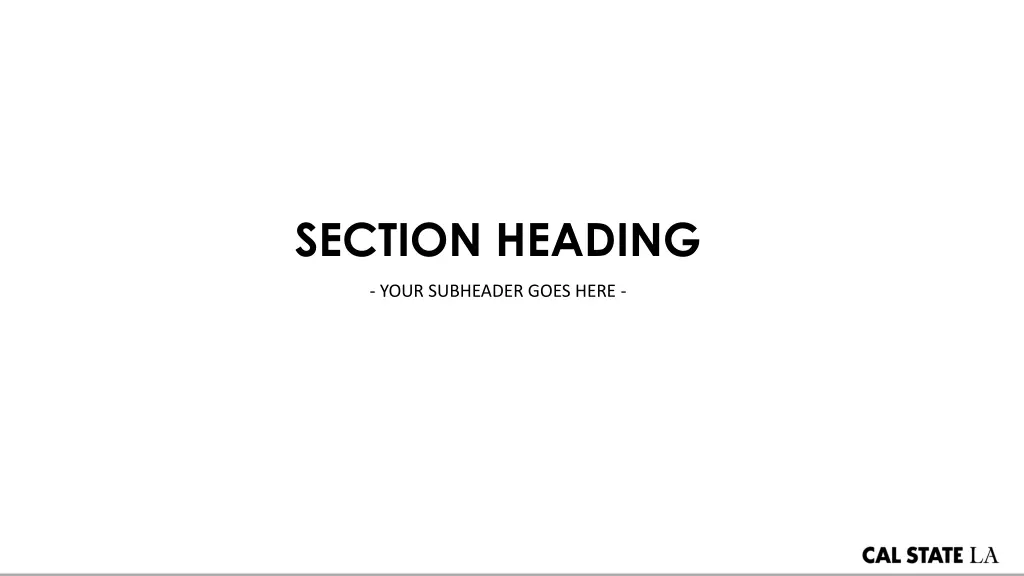 section heading