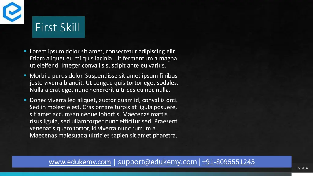 first skill