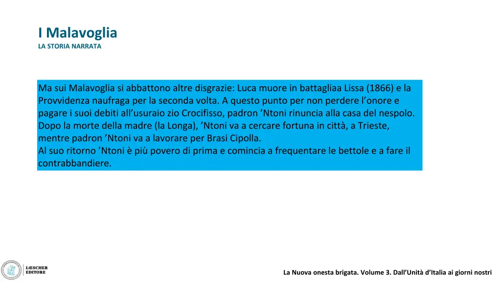 i malavoglia la storia narrata 1