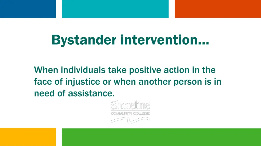 bystander intervention