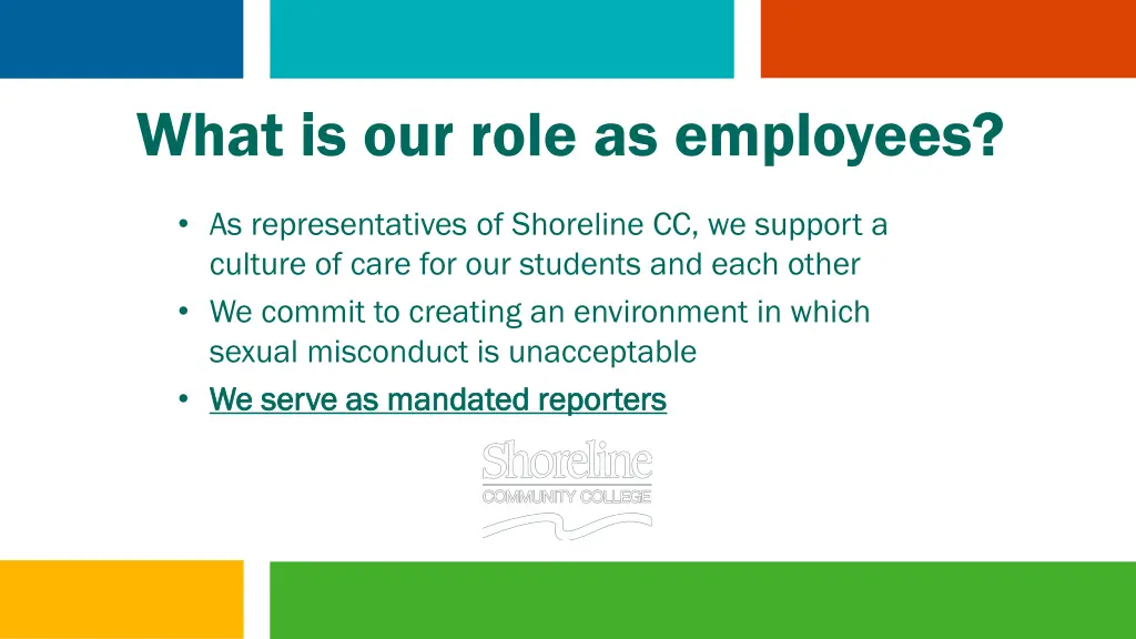 what is our role as employees