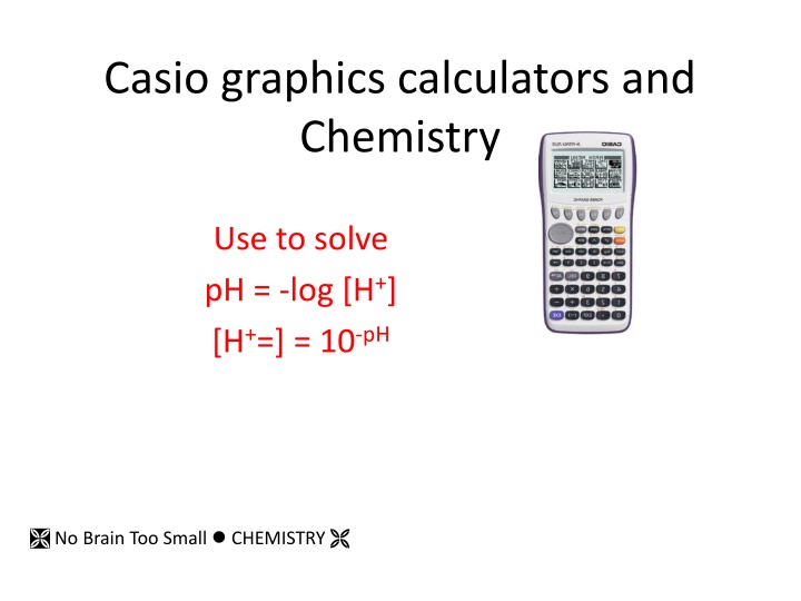 casio graphics calculators and chemistry