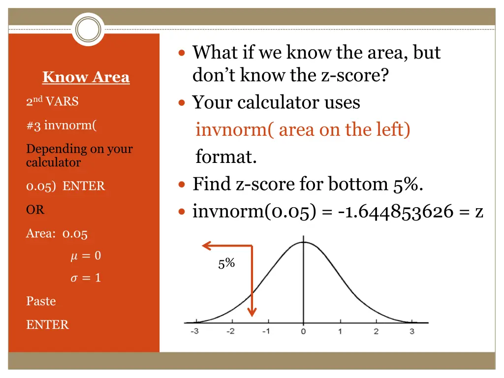 what if we know the area but don t know