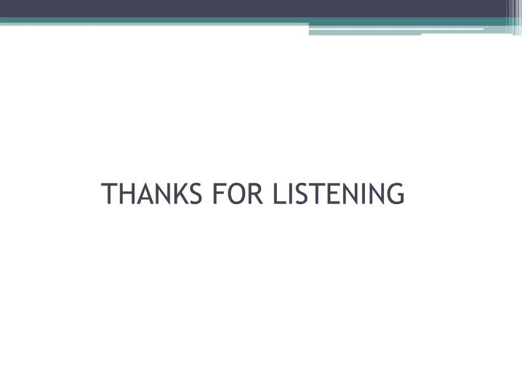 thanks for listening