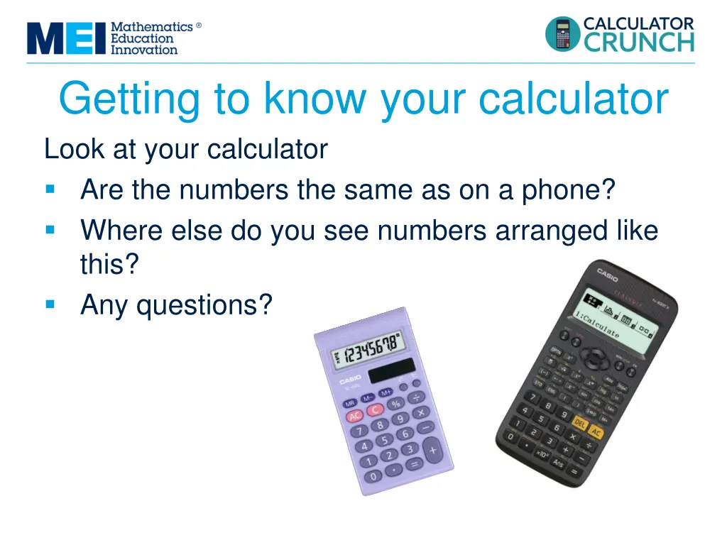 getting to know your calculator look at your