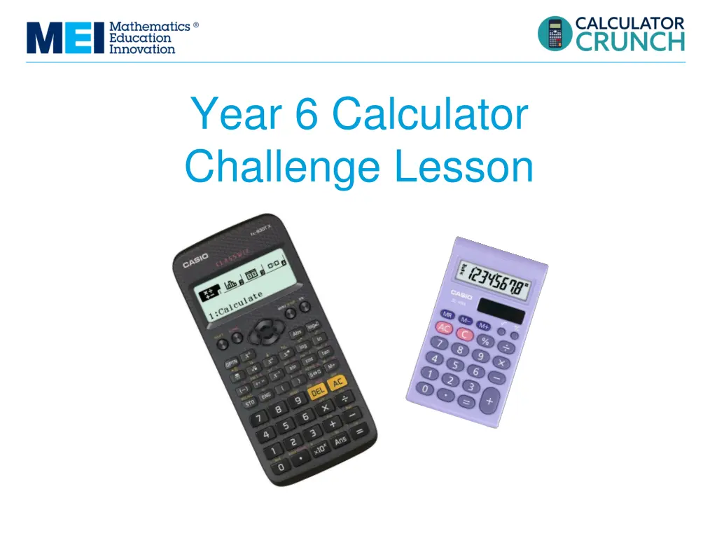 year 6 calculator challenge lesson