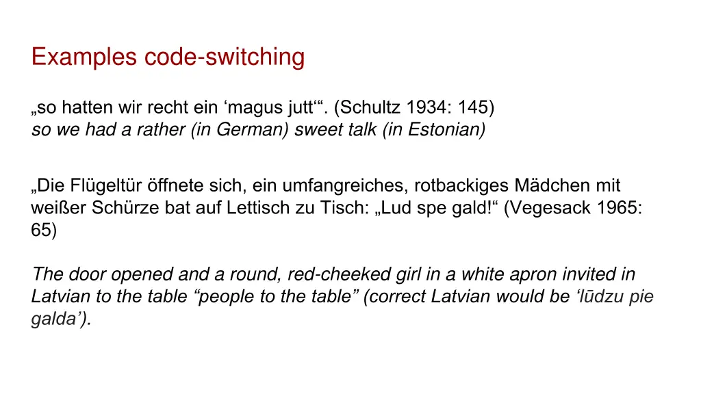 examples code switching