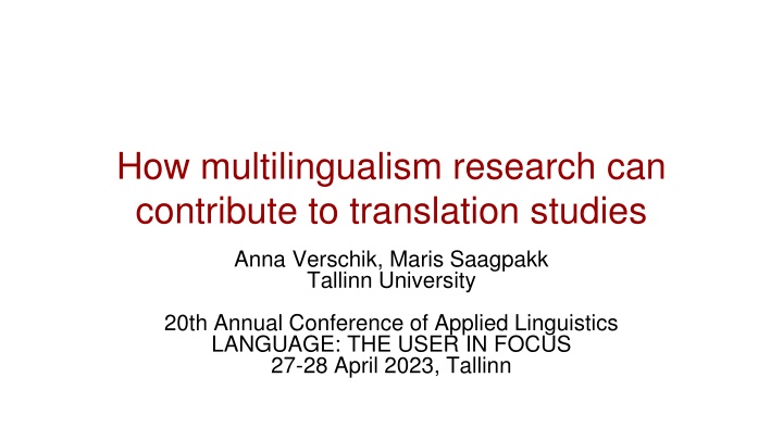 how multilingualism research can contribute