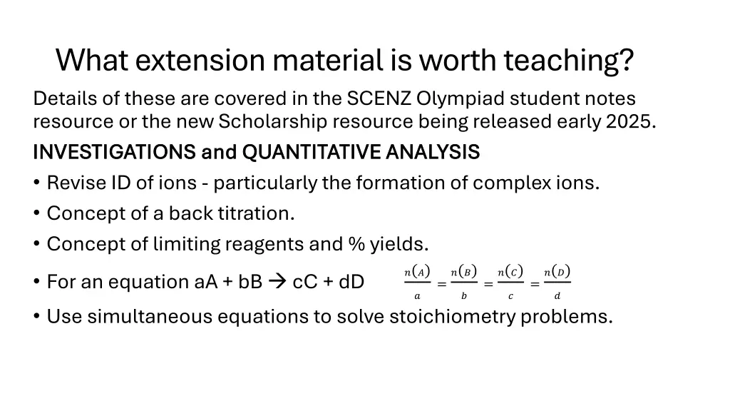 what extension material is worth teaching details