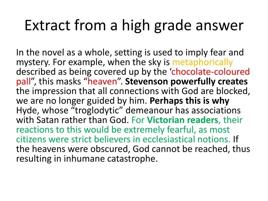 extract from a high grade answer 1