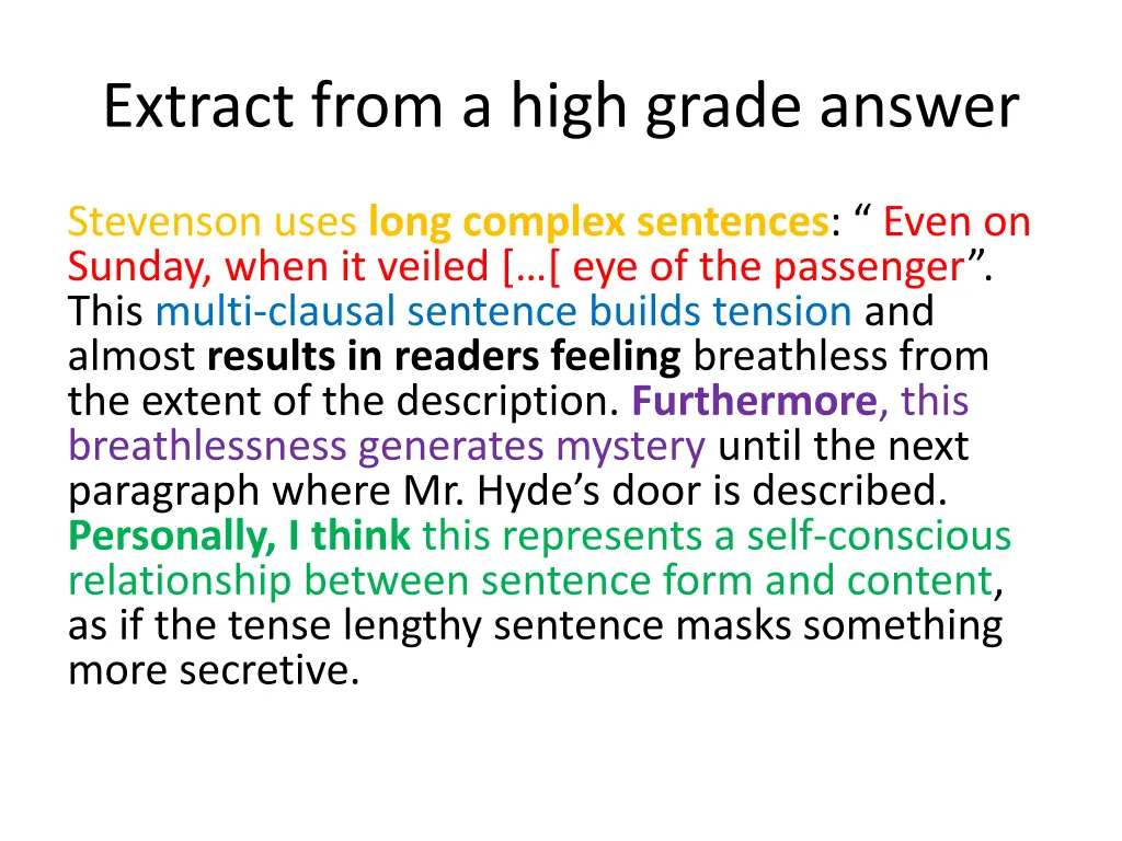 extract from a high grade answer