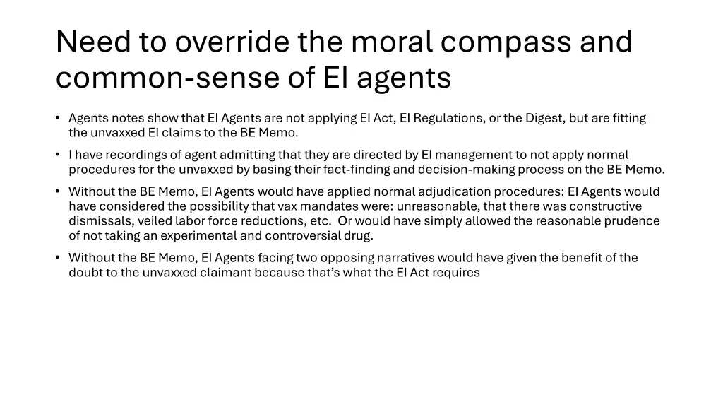 need to override the moral compass and common