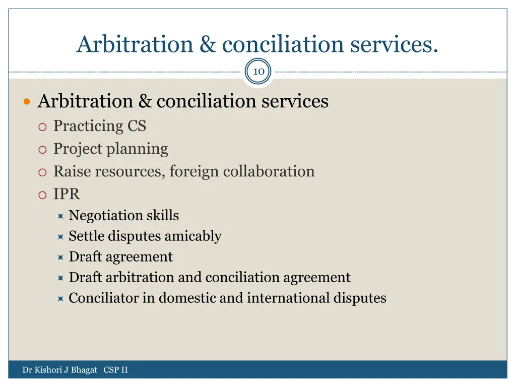 arbitration conciliation services