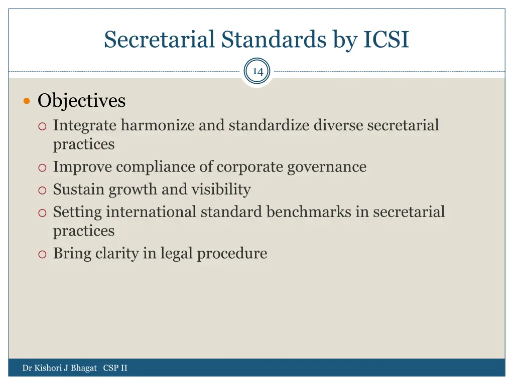 secretarial standards by icsi
