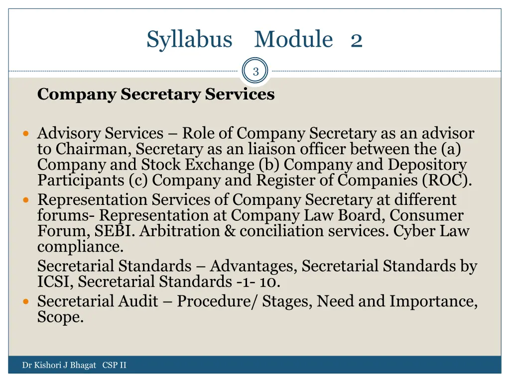 syllabus module 2