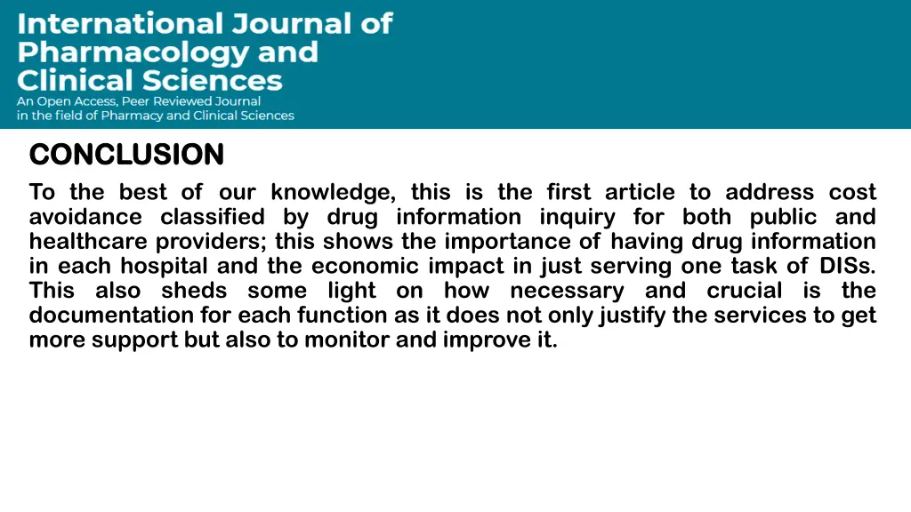 conclusion conclusion to the best