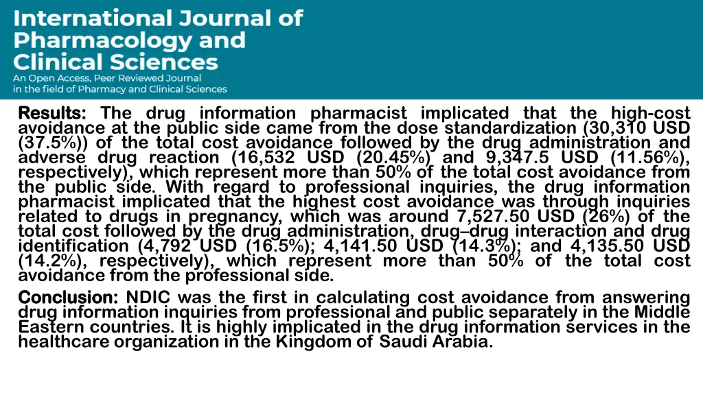 results results the drug information pharmacist