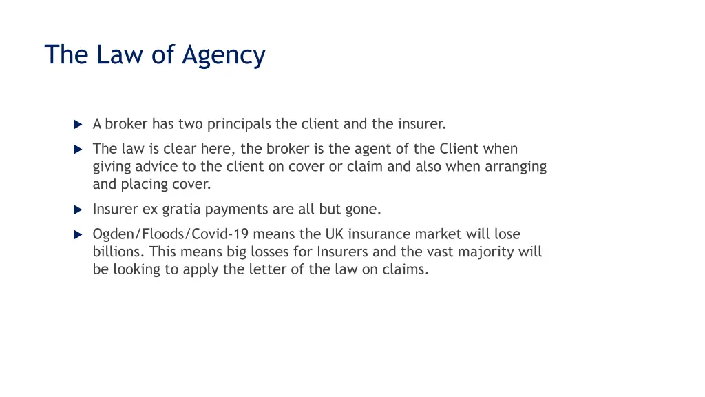 the law of agency