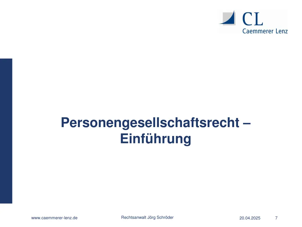 personengesellschaftsrecht einf hrung