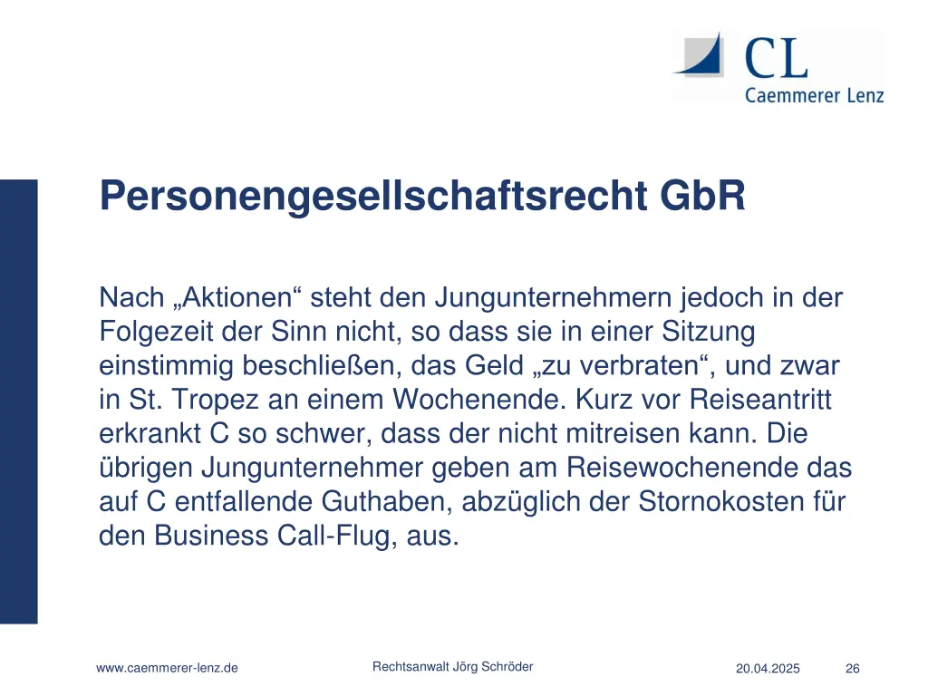 personengesellschaftsrecht gbr 12
