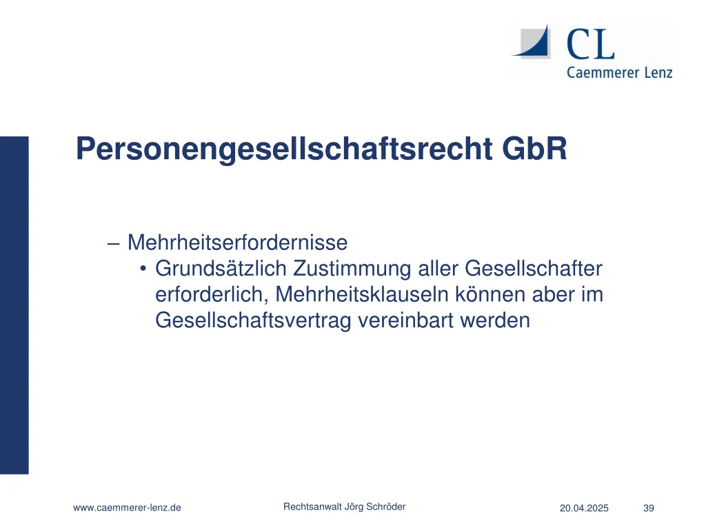 personengesellschaftsrecht gbr 24