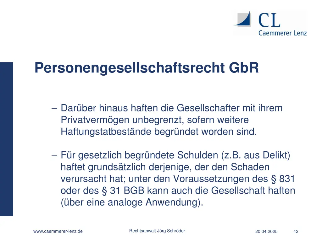 personengesellschaftsrecht gbr 27