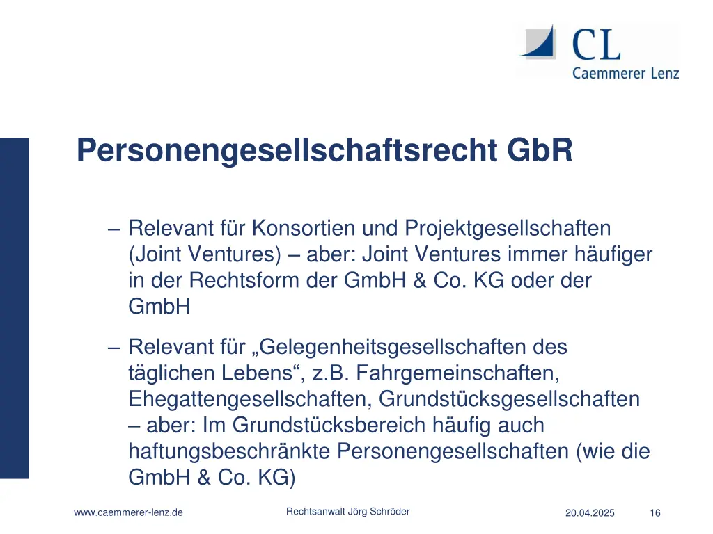 personengesellschaftsrecht gbr 3