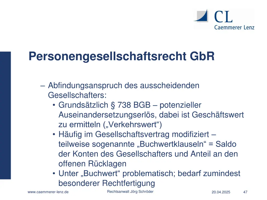 personengesellschaftsrecht gbr 32