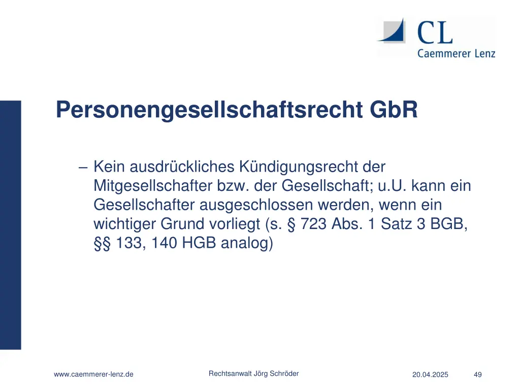 personengesellschaftsrecht gbr 34