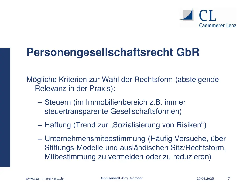 personengesellschaftsrecht gbr 4