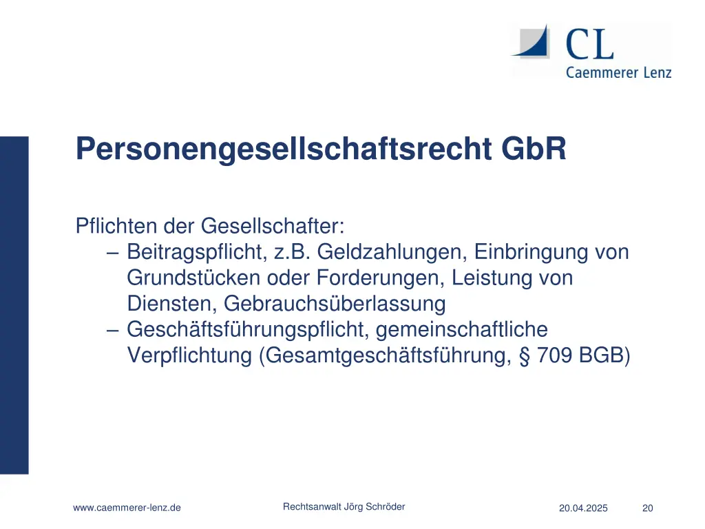personengesellschaftsrecht gbr 7