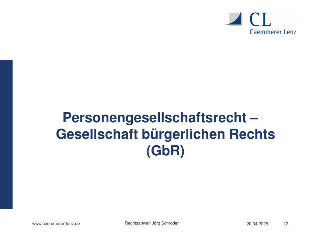 personengesellschaftsrecht gesellschaft