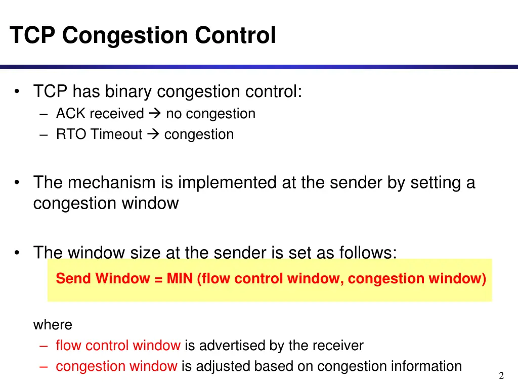 tcp congestion control 1