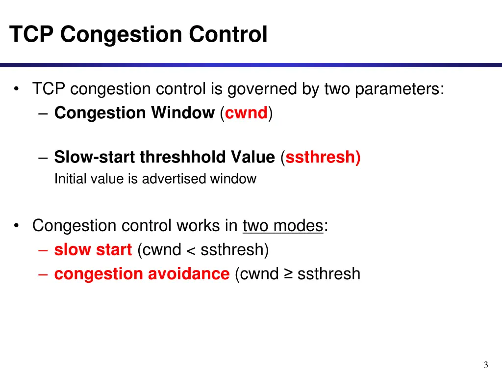 tcp congestion control 2