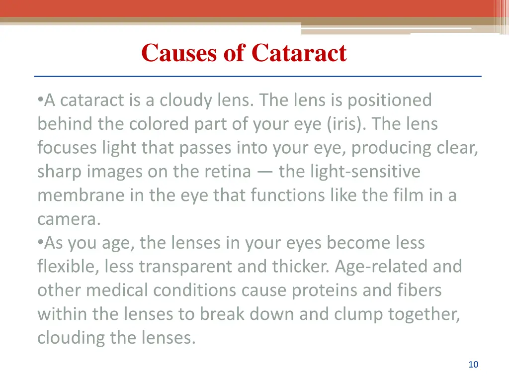 causes of cataract 1