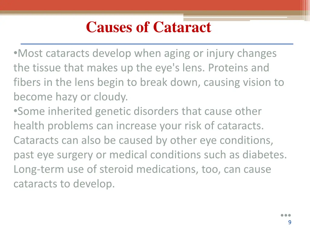 causes of cataract
