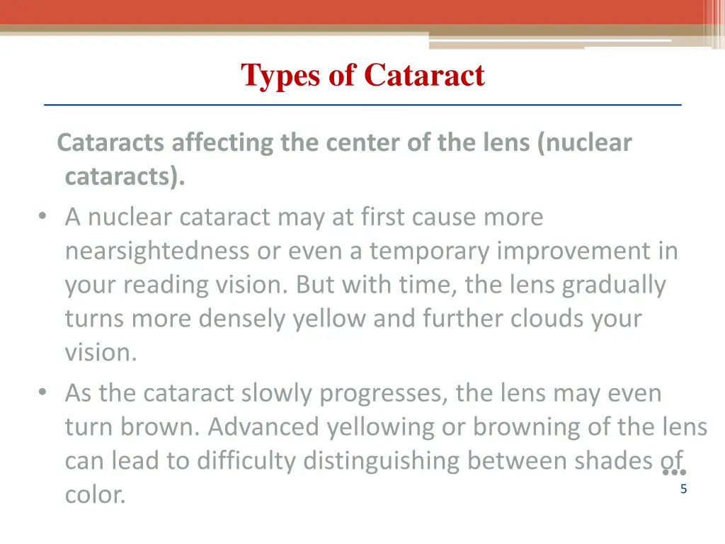 types of cataract
