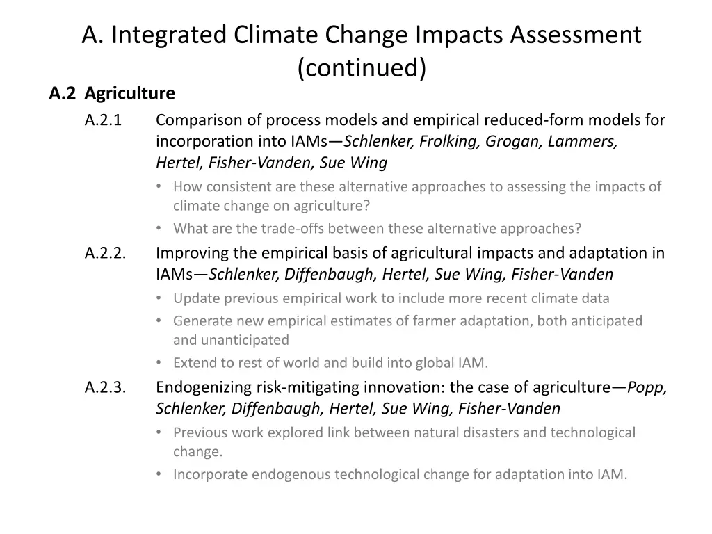 a integrated climate change impacts assessment 1