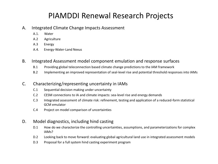piamddi renewal research projects