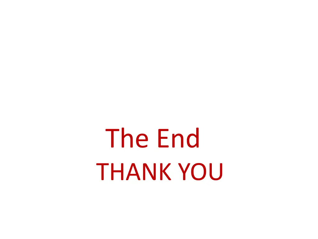 the end