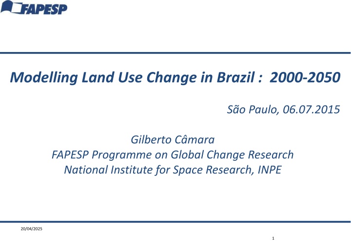 modelling land use change in brazil 2000 2050